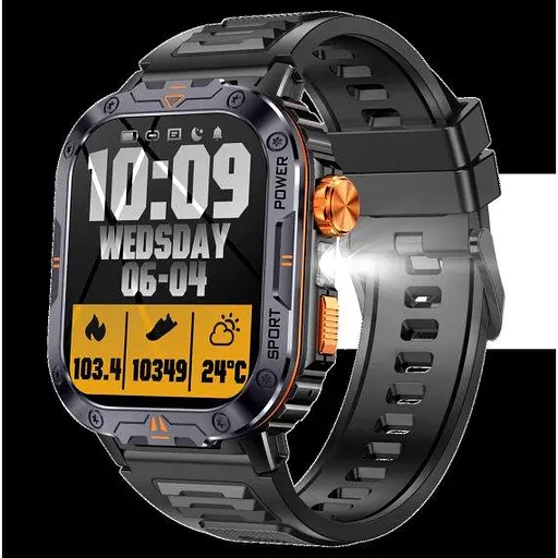 Умные смарт часы Smart Kredo с фонариком (Черные) - фото 6