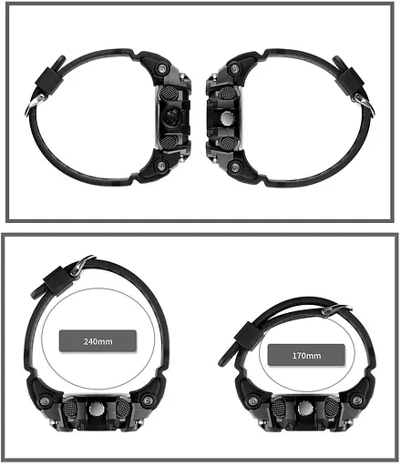 Чоловічий спортивний наручний годинник Skmei 1725 (Чорні) - фото 7