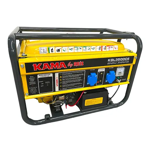 Бензиновий електрогенератор Kama KGL3500CE з електростартером 2.8кВт - фото 3