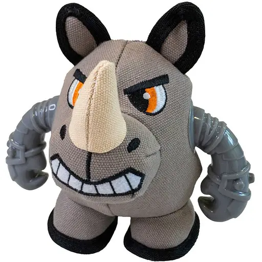 Іграшка для собак Croci Warriors Rinok Plush Носоріг Казкові воїни з пищалкою 18х12х12 см - фото 1