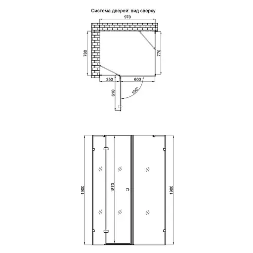 Душевая кабина Qtap Capricorn CRM1018RC6 стекло Clear 6 мм, без поддона - фото 10