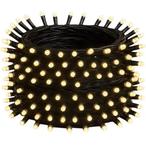 Різдвяна світлодіодна гірлянда 7х0.6м для приміщень і вуличного використання 320 світлодіодів LED стрічка 220 В Тепло білий - фото 1