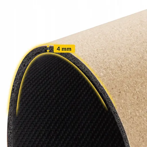 Коврик (мат) спортивный 4FIZJO Cork 183 x 61 x 0.4 см для йоги и фитнеса 4FJ0590 (P-5907739319562) - фото 8