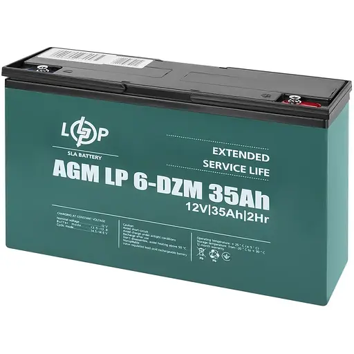 Акумулятор LogicPower LP 6-DZM-35 Ah тяговий свинцево-кислотний - фото 3