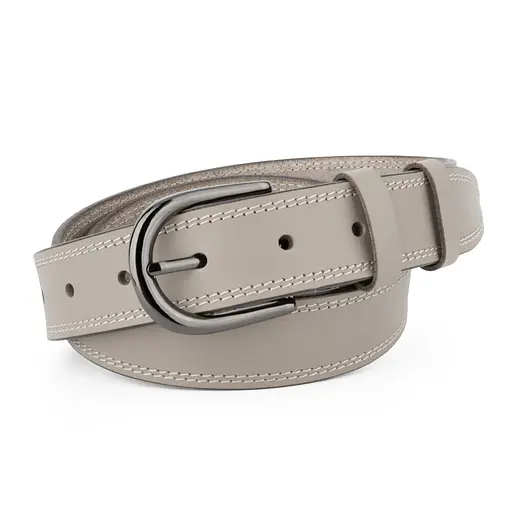 Ремень женский кожаный под джинсы SF-3554 XXL мокко  прошитый (145 см) - фото 1