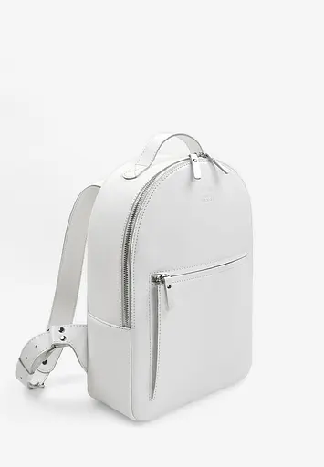 Кожаный рюкзак Groove M белый - фото 3