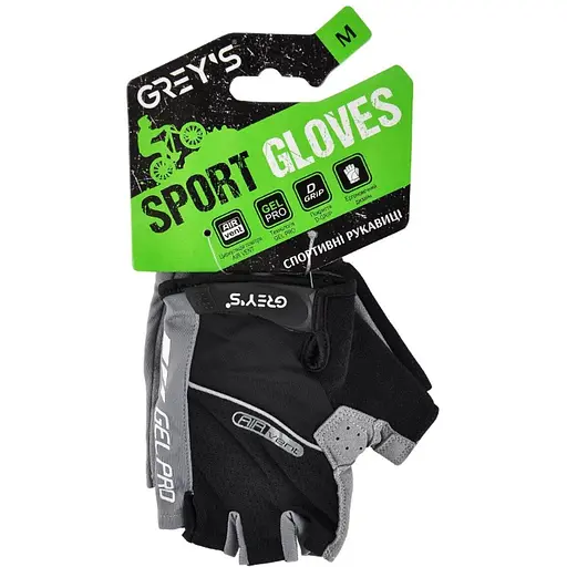 Велоруковицы Grey's GR18132 с короткими пальцами и гелевыми вставками размер М - фото 3
