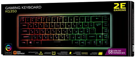 Клавіатура 2E Gaming KG350 RGB USB Black (2E-KG350UBK) - фото 6