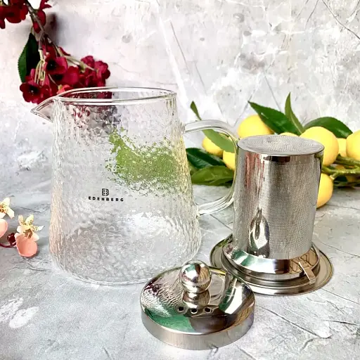 Заварювальний чайник Edenberg EB-19062 з карбованого термостійкого скла до 500° 600 мл - фото 4