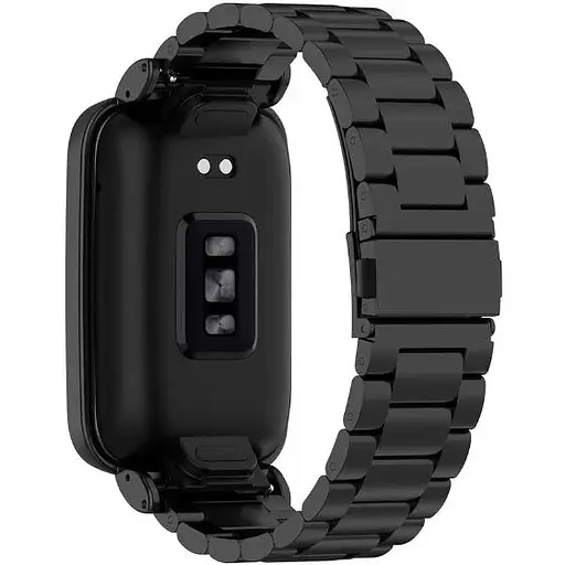 Ремешок-бампер DK для Xiaomi Mi Band 7 Pro Metal Fitlink Steel Watch Band (black) - фото 2