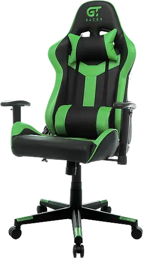 Геймерское кресло GT Racer черное с зеленым (X-2527 Black/Green) - фото 4