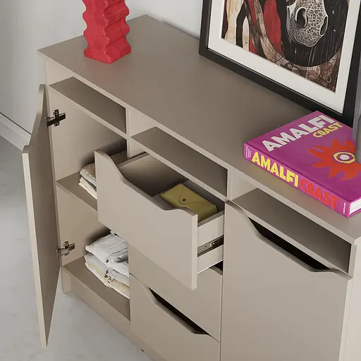 Комод в гостиную MebelStar 1200 Лилу 121x40x89 см Кашемир (MBS-1298) - фото 3