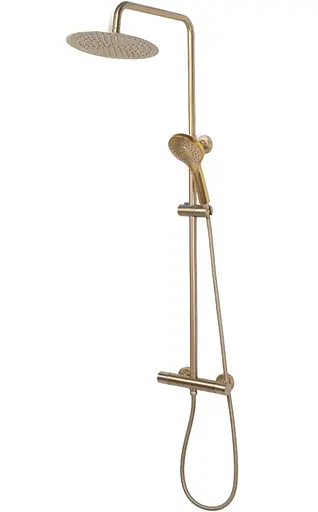 Душовя система Rea Vincent з термостотом brushed gold REA-P6602, Золотий - фото 4