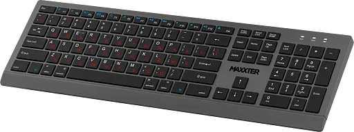 Клавіатура бездротова Maxxter KBW-01G-UA Gray-Black - фото 3