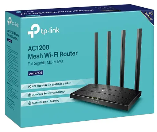 Бездротовий маршрутизатор TP-Link Archer C6 AC1200 Wireless Dual Band Gigabit Router (6474230) - фото 3