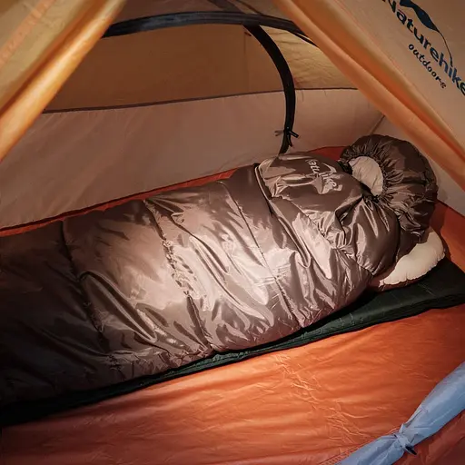 Спальник с капюшоном Naturehike U350 NH20MSD07, 1°C правый коричневый - фото 9