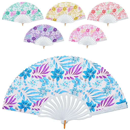 Веер цветы 23 см (в ассортименте) JD2666 - фото 2