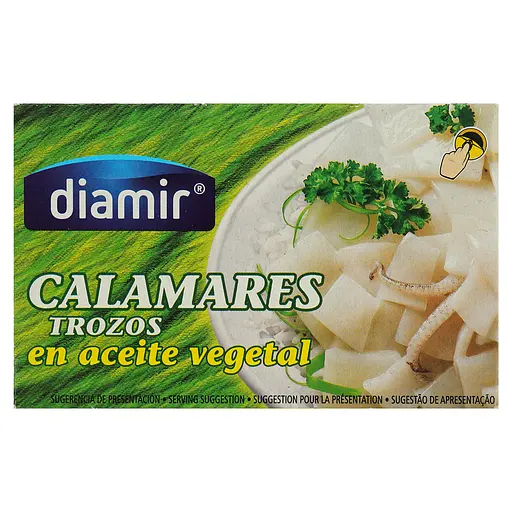 Кусочки кальмара Diamir в подсолнечном масле 110 г