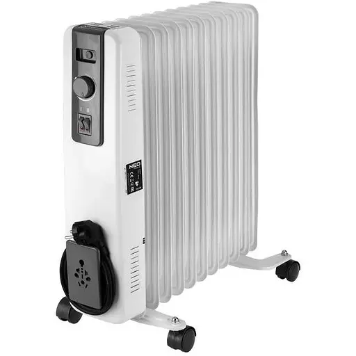 Масляный обогреватель Neo Tools 2500 Вт, площадь обогрева 30 кв.м., напольный, белый (90-153) - фото 1