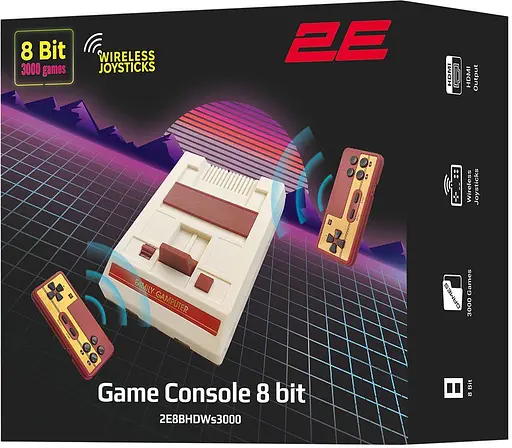 Ігрова консоль 2Е 8bit HDMI (2 бездротових геймпада, 3000 ігор) - фото 10