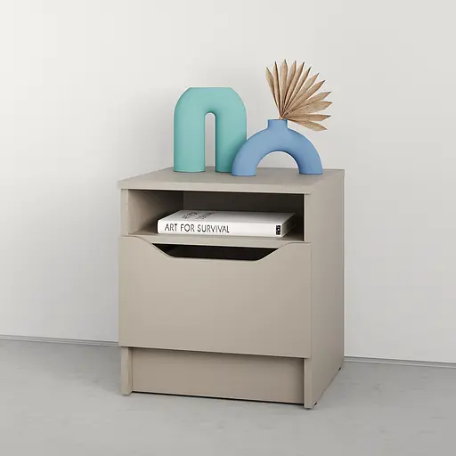 Приліжкова тумба MebelStar Лілу 40x40x44,5 см Кашемір (MBS-1310)