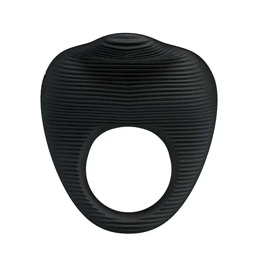 Эрекционное кольцо Pretty Love Thimble Vibrating Cock Ring 6 см черный - фото 2