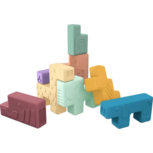 Мягкий развивающий набор Miniland Soft Animal Blocks (46020)