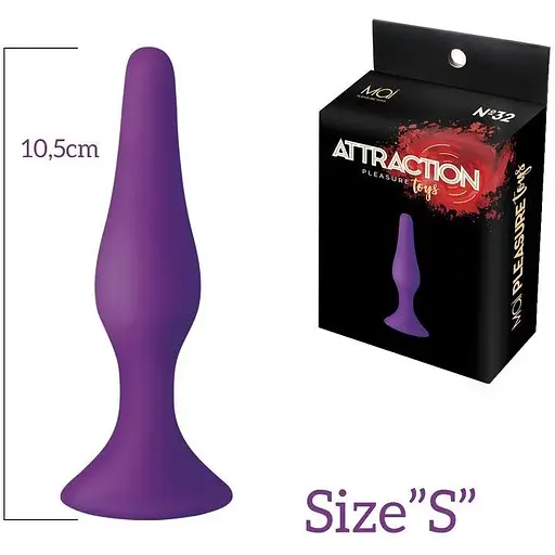 Анальна пробка на присосці Mai Attraction Toys №32 Purple - фото 2
