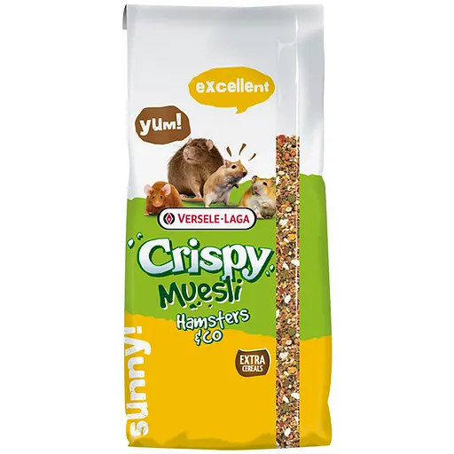 Корм для xомяков крыс мышей песчанок Versele-Laga Crispy Muesli Hamster зерновая смесь 20 кг (5410340611692) - фото 1