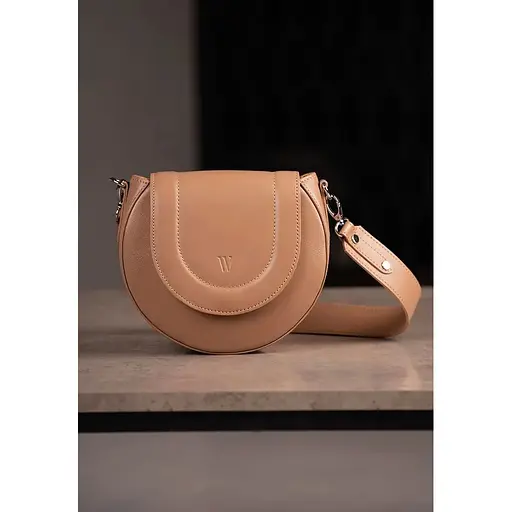 Жіноча шкіряна сумка Mandy карамель краст - фото 1