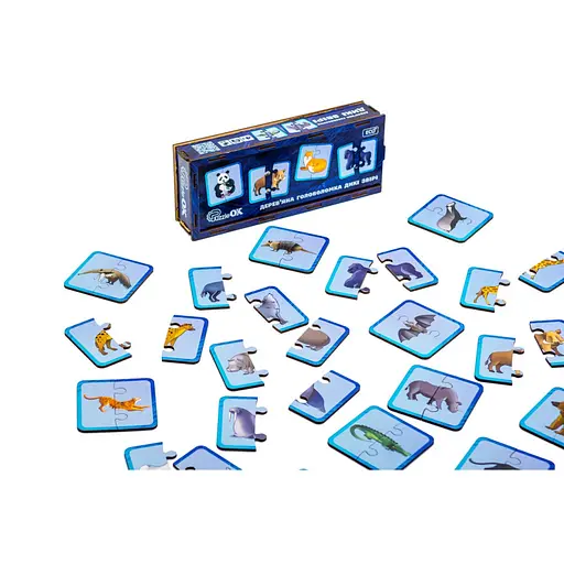 Дерев'яна головоломка "Дикі тварини" PuzzleOK Puz-44657, 40 елементів - фото 4