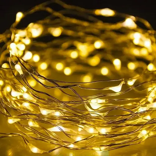 Гірлянда Роса Нитка 30 LED на батарейках 3 м Тепло білий - фото 2