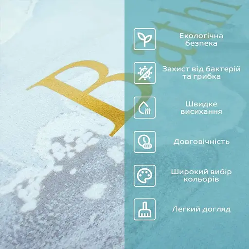 Килимок вологопоглинаючий Wall Sticker 38х58х3 мм Ванна кімната мармур (D) SW-00001569 - фото 5