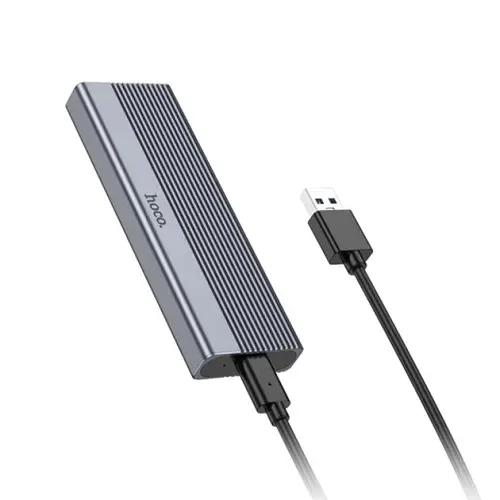 Кишеня зовнішня HOCO HB47, Grey, M.2, Type-C 3.1 Gen1, 1xM.2 SATA, формат 2230/2242/2260/2280, алюмінієвий корпус - фото 4