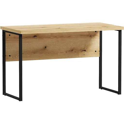 Стіл прямий лофт з екраном ОП-161 Orange-Line 1200х600х750 Чорний/Дуб Евок прибережний