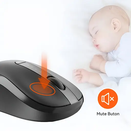 Беспроводная мышь MEETION BTM185 2.4G+Bluetooth черная - фото 14