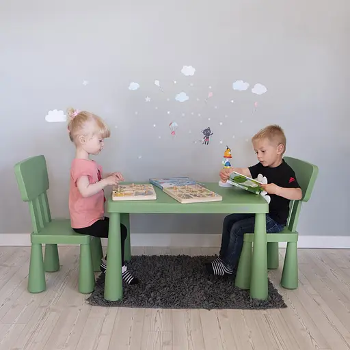 Уцінка. Дитячий столик і два стільчики FreeOn Janus Mint (8002744) - фото 2