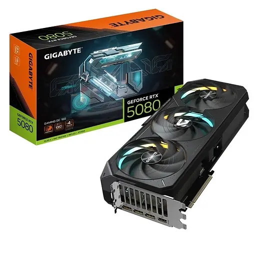 Видеокарта GF RTX 5080 16GB GDDR7 Gaming Gigabyte (GV-N5080GAMING-16GD) - фото 1
