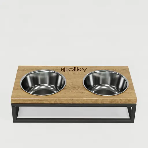 Hollky Base S — миски на підставці для маленьких собак та котів (2 × 0,45 л) - фото 3