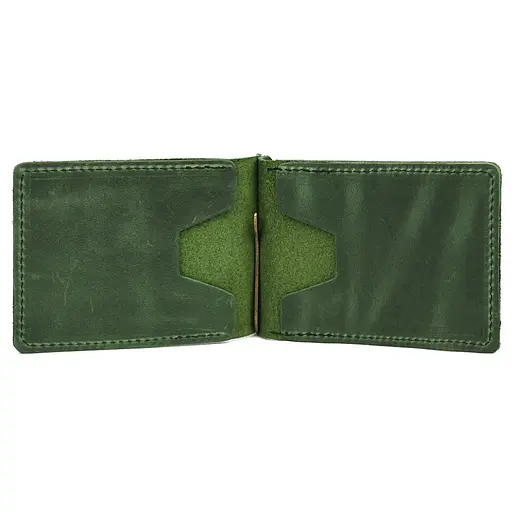 Зажим с монеткой кожаный зеленый Tarwa 11.5х8х1 см acs0032186 - фото 6