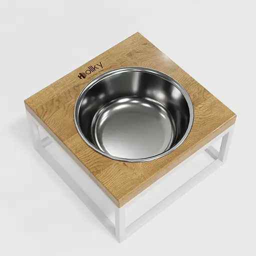 Hollky Base Solo M — миска на підставці для котів і середніх собак (1 × 0,8 л) - фото 7