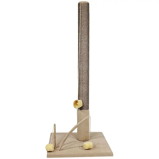 Дряпка Lucky Pet Велетень сизаль сірий тканина бежева 36х36х85 см