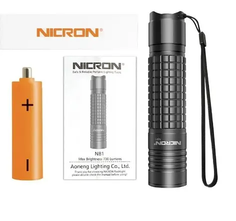 Ліхтар Nicron N81 IPX4 18650 Zoom 700LM 14500 (5 режимів) ліхтарик - фото 9