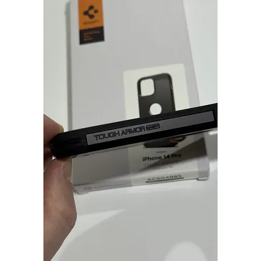 Оригінальний протиударний чохол Spigen Tough Armor для Iphone 14 Pro (6.1") Black ACS04985 - фото 11