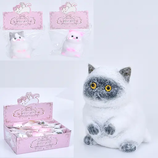 Іграшка Кіт, 9.5 см, антистрес, 3 види, 28.5x20x9 см (В асортименті) - фото 3