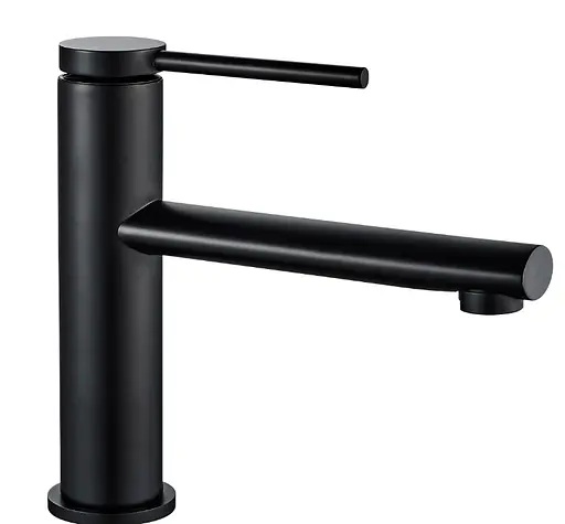 Змішувач для умивальника Rea Oval низький black REA-B6516 Чорний матовий - фото 1