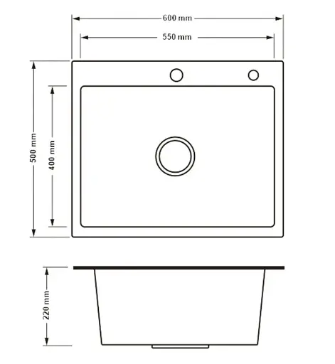 Кухонная мойка встроенная Lidz Handmade H6050HB Decor Black PVD Honeycomb 2,5/0,5 мм LDH6050BDECPVD48371 - фото 9