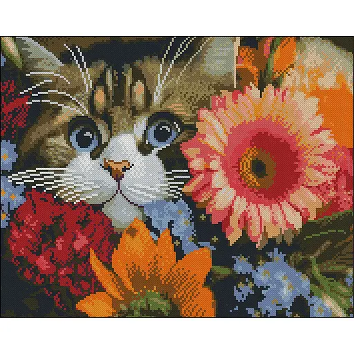 Алмазная мозаика Strateg ПРЕМИУМ Голубоглазый без подрамника размером 40х50 см (ZAV4050-11) - фото 1