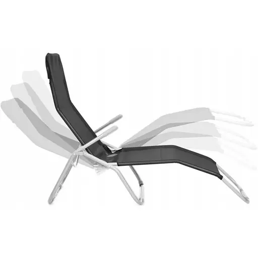 Крісло-шезлонг Jumi розкладний чорний - фото 3