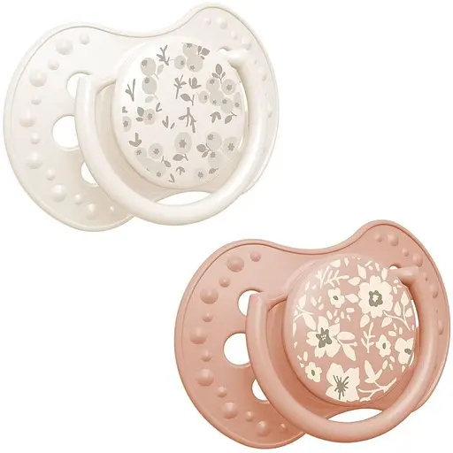 Пустышка силиконовая динамическая LOVI Blossom 0-6 месяцев 2 шт. бежевая (22/921_newgirl)